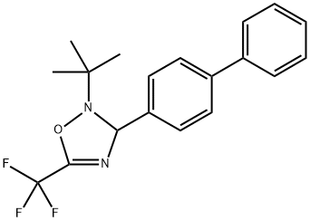 3-([1,1'-biphenyl]-4-yl)-2-(tert-butyl)-5-(trifluoromethyl)-2,3-dihydro-1,2,4-oxadiazole 구조식 이미지