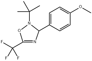 2-(tert-butyl)-3-(4-methoxyphenyl)-5-(trifluoromethyl)-2,3-dihydro-1,2,4-oxadiazole Structure