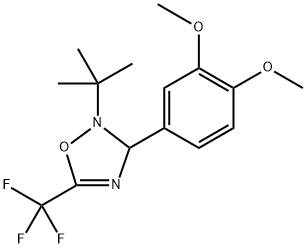 2-(tert-butyl)-3-(3,4-dimethoxyphenyl)-5-(trifluoromethyl)-2,3-dihydro-1,2,4-oxadiazole Structure