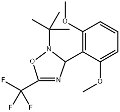 2-(tert-butyl)-3-(2,6-dimethoxyphenyl)-5-(trifluoromethyl)-2,3-dihydro-1,2,4-oxadiazole Structure