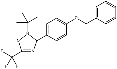 3-(4-(benzyloxy)phenyl)-2-(tert-butyl)-5-(trifluoromethyl)-2,3-dihydro-1,2,4-oxadiazole Structure