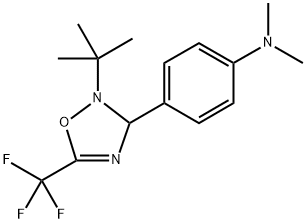 4-(2-(tert-butyl)-5-(trifluoromethyl)-2,3-dihydro-1,2,4-oxadiazol-3-yl)-N,N-dimethylaniline Structure