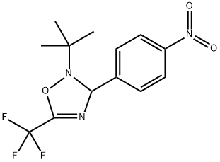 2-(tert-butyl)-3-(4-nitrophenyl)-5-(trifluoromethyl)-2,3-dihydro-1,2,4-oxadiazole Structure