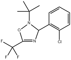 2-(tert-butyl)-3-(2-chlorophenyl)-5-(trifluoromethyl)-2,3-dihydro-1,2,4-oxadiazole Structure