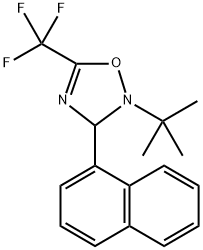 2-(tert-butyl)-3-(naphthalen-1-yl)-5-(trifluoromethyl)-2,3-dihydro-1,2,4-oxadiazole Structure