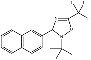 2-(tert-butyl)-3-(naphthalen-2-yl)-5-(trifluoromethyl)-2,3-dihydro-1,2,4-oxadiazole Structure