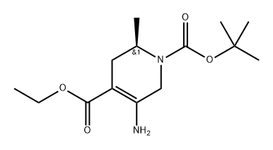 1-(tert-Butyl) 4-ethyl (R)-5-amino-2-methyl-3,6-dihydropyridine-1,4(2H)-dicarboxylate Structure