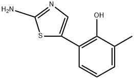 2-(2-Aminothiazol-5-yl)-6-methylphenol Structure