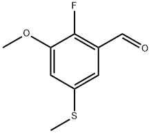 2-Fluoro-3-methoxy-5-(methylthio)benzaldehyde Structure