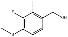 (3-Fluoro-2-methyl-4-(methylthio)phenyl)methanol 구조식 이미지