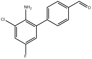 2'-Amino-3'-chloro-5'-fluoro-[1,1'-biphenyl]-4-carbaldehyde Structure