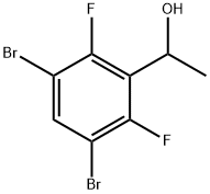 Benzenemethanol, 3,5-dibromo-2,6-difluoro-α-methyl- Structure