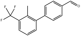 2'-Methyl-3'-(trifluoromethyl)-[1,1'-biphenyl]-4-carbaldehyde Structure