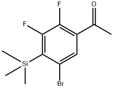 1-(5-Bromo-2,3-difluoro-4-(trimethylsilyl)phenyl)ethanone Structure