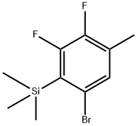 (6-Bromo-2,3-difluoro-4-methylphenyl)trimethylsilane Structure