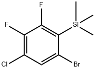 (6-Bromo-4-chloro-2,3-difluorophenyl)trimethylsilane Structure