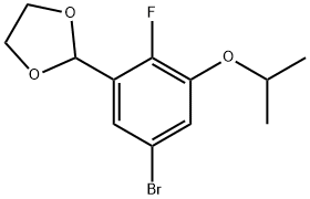 2-(5-Bromo-2-fluoro-3-isopropoxyphenyl)-1,3-dioxolane 구조식 이미지