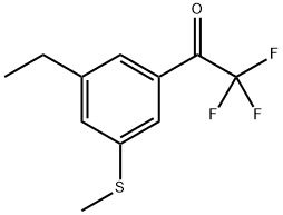 1-(3-Ethyl-5-(methylthio)phenyl)-2,2,2-trifluoroethanone Structure