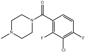 (3-Chloro-2,4-difluorophenyl)(4-methylpiperazin-1-yl)methanone 구조식 이미지