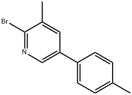 2-Bromo-3-methyl-5-(p-tolyl)pyridine 구조식 이미지