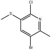 3-Bromo-6-chloro-2-methyl-5-(methylthio)pyridine Structure