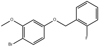 1-Bromo-4-((2-fluorobenzyl)oxy)-2-methoxybenzene Structure