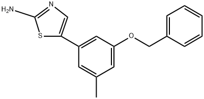 5-(3-(benzyloxy)-5-methylphenyl)thiazol-2-amine Structure