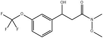 Benzenepropanamide, β-hydroxy-N-methoxy-N-methyl-3-(trifluoromethoxy)- Structure