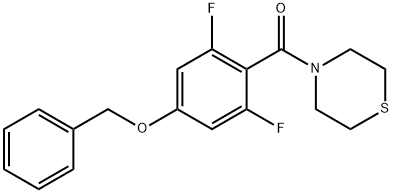 (4-(benzyloxy)-2,6-difluorophenyl)(thiomorpholino)methanone Structure