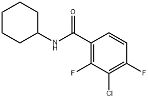 3-Chloro-N-cyclohexyl-2,4-difluorobenzamide 구조식 이미지