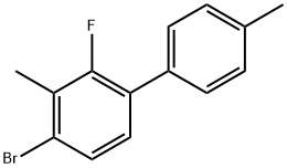 4-Bromo-2-fluoro-3,4'-dimethyl-1,1'-biphenyl Structure