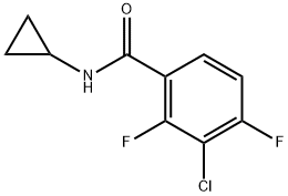 3-Chloro-N-cyclopropyl-2,4-difluorobenzamide Structure