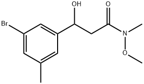 Benzenepropanamide, 3-bromo-β-hydroxy-N-methoxy-N,5-dimethyl- Structure