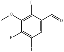 2,4-Difluoro-5-iodo-3-methoxybenzaldehyde Structure