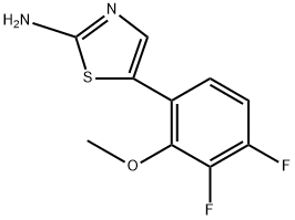 5-(3,4-Difluoro-2-methoxyphenyl)thiazol-2-amine 구조식 이미지