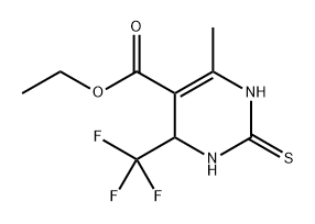 Ethyl 6-methyl-2-thioxo-4-(trifluoromethyl)-1,2,3,4-tetrahydropyrimidine-5-carboxylate Structure