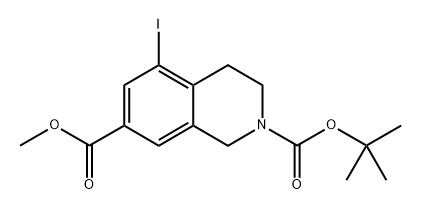 2-tert-Butyl 7-methyl 5-iodo-3,4-dihydroisoquinoline-2,7(1H)-dicarboxylate Structure