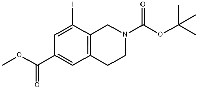 2-tert-Butyl 6-methyl 8-iodo-3,4-dihydroisoquinoline-2,6(1H)-dicarboxylate Structure