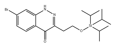 7-Bromo-3-(2-((triisopropylsilyl)oxy)ethyl)cinnolin-4(1H)-one 구조식 이미지