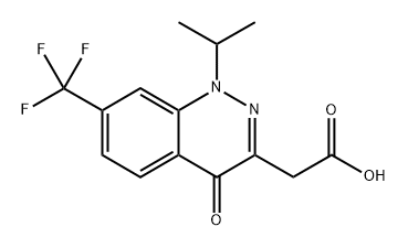 2-(1-Isopropyl-4-oxo-7-(trifluoromethyl)-1,4-dihydrocinnolin-3-yl)acetic acid Structure