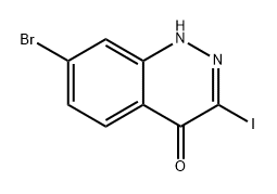 7-Bromo-3-iodocinnolin-4(1H)-one Structure