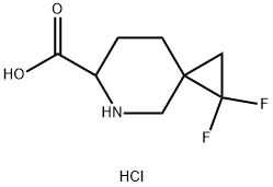 1,1-Difluoro-5-azaspiro[2.5]octane-6-carboxylic acid hydrochloride Structure