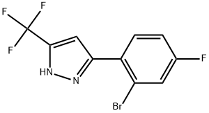 5-(2-bromo-4-fluorophenyl)-3-(trifluoromethyl)-1H-pyrazole Structure