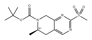 tert-Butyl (R)-6-methyl-2-(methylsulfonyl)-5,8-dihydropyrido[3,4-d]pyrimidine-7(6H)-carboxylate 구조식 이미지