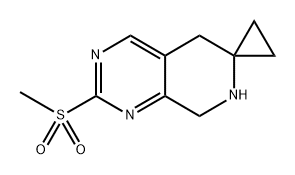2'-(Methylsulfonyl)-7',8'-dihydro-5'H-spiro[cyclopropane-1,6'-pyrido[3,4-d]pyrimidine] Structure