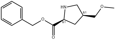 (4S)-4-(Methoxymethyl)-L-proline phenylmethyl ester 구조식 이미지