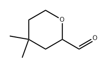 4,4-Dimethyltetrahydro-2H-pyran-2-carbaldehyde Structure