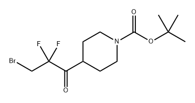 tert-Butyl 4-(3-bromo-2,2-difluoropropanoyl)piperidine-1-carboxylate Structure