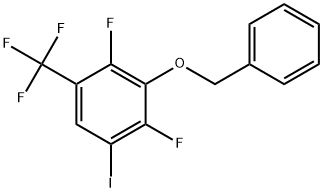 2,4-Difluoro-1-iodo-3-(phenylmethoxy)-5-(trifluoromethyl)benzene Structure