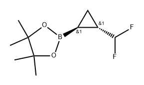 2-((1S,2S)-2-(Difluoromethyl)cyclopropyl)-4,4,5,5-tetramethyl-1,3,2-dioxaborolane Structure